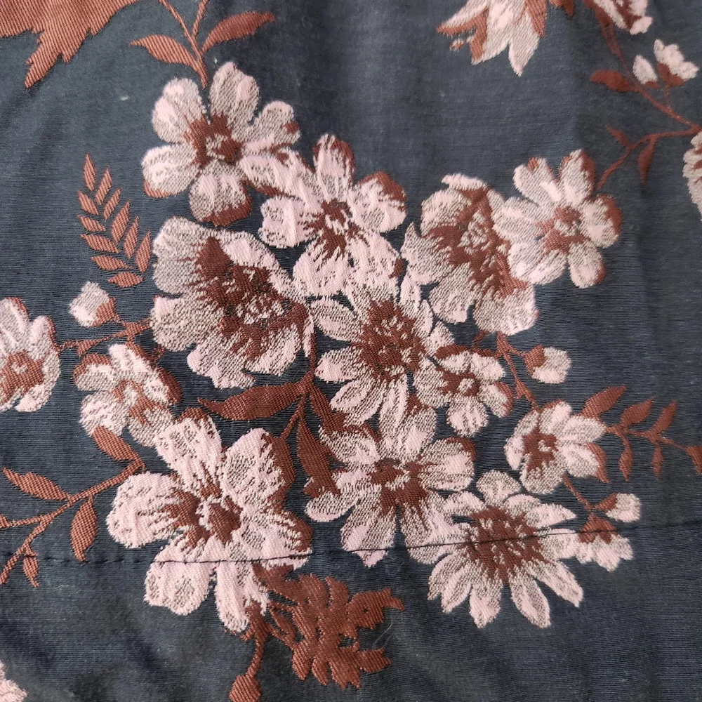 Free People Matilda Mini Dress Gray‎ With Pink Jacquard Floral Women's Small